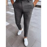DStreet Men's Dark Grey Checkered Chino Trousers Cene