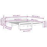 vidaXL Posteljni okvir brez vzmetnice 200x200 cm trdna borovina | Shoptok.si