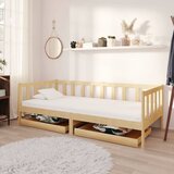 The Living Store Dnevna postelja s predali 90x200 cm trdna borovina - Dnevna Postelja, (21509125) | Shoptok.si