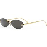 Fendi First Crystal Grey Oval Sunglasses - ONE SIZE (54) | shoptok.hr