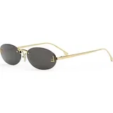 First Crystal Grey Oval Sunglasses - ONE SIZE (54)
