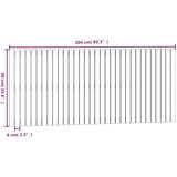 Zidno uzglavlje bijelo 204 x 3 x 90 cm od masivne borovine | shoptok.hr