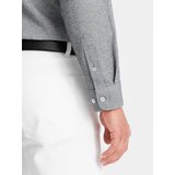 Ombre Men's shirt with pocket REGULAR FIT - grey melange | Shoptok.si