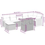  8-dijelni set vrtnih sofa od poliratana s jastucima crni | shoptok.hr
