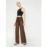 Koton Pants - Brown - Wide leg