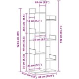 Police za knjige Crni hrast 48 x 25,5 x 140 cm | shoptok.hr