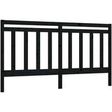  Uzglavlje za krevet crno 206 x 4 x 100 cm od masivne borovine | shoptok.hr