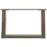  Noge za stolić U-oblika 2 kom Prirodni čelik 50x(30-31) cm | shoptok.hr