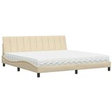  Krevet s madracem krem 200 x 200 cm od tkanine - Krema 200 x 200 cm | shoptok.hr