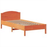  Knjižna postelja brez vzmetnice vošč. rjava 75x190 cm borovina, (21653678) | Shoptok.si