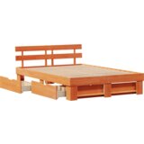  Krevetna konstrukcija Voštano smeđa 150 x 200 cm Masivno drvo | shoptok.hr