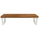  Polica za Lavabo - Umivaonik s prirodnim rubom montirana na zid - Prirodna i bijela 100 x 50 x 24 cm Četvrtasto | shoptok.hr
