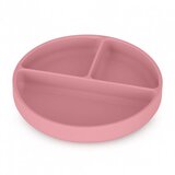 Petite&Mars silikonski okrugli tanjur s odjeljcima i vakuumom 6 m+ Take&Match, Dusty Rose Cijene