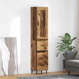 vidaXL Visok predalnik Star les 34,5 x 34 x 180 cm Konstruiran les | Shoptok.si