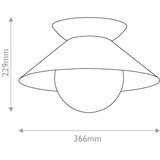 Quintiesse qn-saucer-fm-ab-opal - plafonsko svetlo saucer 1xE27/40W/230V zlatna | Eponuda.com