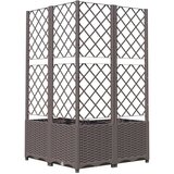 vidaXL Vrtna sadilica s rešetkom smeđa 80 x 80 x 136 cm PP | shoptok.hr
