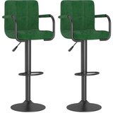 vidaXL Barski stolčki 2 kosa temno zelen žamet, (20967982) | Shoptok.si