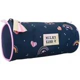 Okrugla prazna pernica Milky kiss radiant rainbows/ teget