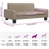  Krevet za pse cappuccina 70 x 45 x 30 cm od umjetne kože | shoptok.hr