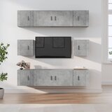  8-dijelni set TV ormarića siva boja betona konstruirano drvo | shoptok.hr