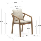 Kave Home Bež/naravni jedilni stoli v kompletu 4 ks Malaret – | Shoptok.si