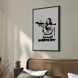  Slika - Contrast Duel (1-part) - Banksy on Mural with Mona Lisa 60x90 U crnom drvenom okviru | shoptok.hr