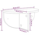  Stenska polica 2 pcs Dimljeni oreh 38 x 19 x 19 cm, (5000201100) | Shoptok.si