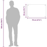 vidaXL Kuhinjska plošča Temno siva Kaljeno steklo 70 x 50 x 0.6 cm | Shoptok.si