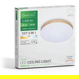 Greentech Okrugla stropna LED svjetiljka CLE-36W (36 W, Ø x V: 40 cm x 42 mm, Drvo, Bijela, Topla bijela) | shoptok.hr