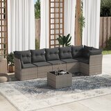 vidaXL 7-dijelni set vrtnih sofa sivi od poliratana | shoptok.hr