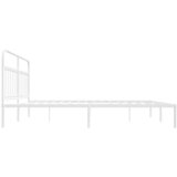 Metalni okvir za krevet s uzglavljem bijeli 200x200 cm | shoptok.hr