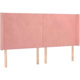  Posteljno vzglavje roza 183x16x118/128 cm žamet, (20951602) | Shoptok.si