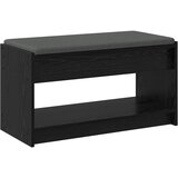 Klupa za hodnik s jastukom s policom Crni Hrast 83 x 38 x 45 cm | Eponuda.com