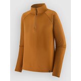 Patagonia Cap Mw Zip Neck Base Layer Top cinnamon brown Cene