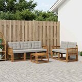  Set vanjskih sofa 6 kom. Prirodna i svjetlosiva | shoptok.hr