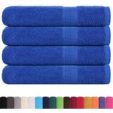 vidaXL Brisače 4 kos modra 100x200 cm 360 g/m² 100% bombaž | Shoptok.si