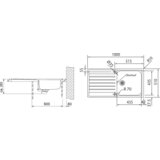 Franke AGX 211-100 127.0380.396 + SIFON | Shoptok.si