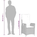  5-dijelni vrtni blagovaonski set sivi od poliratana | shoptok.hr