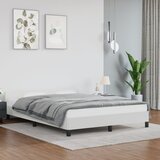 vidaXL Posteljni okvir z vzglavjem bel 140x190 cm umetno usnje Cene