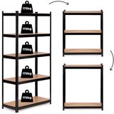 Metalna polica 180x90x40 cm za garažu ili podrum, 5 polica, nosivost 875 kg ModernHome | shoptok.hr