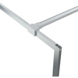 Pregrada za tuš srebrna 100 x 195 cm s prozirnim staklom ESG | shoptok.hr