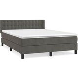  Krevet s oprugama i madracem tamnosivi 140x190 cm baršunasti | shoptok.hr