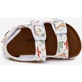 Boto Children's sandals on cork sole with buckles dinosaurs multicolor Thessa | shoptok.hr