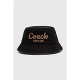 Coach Jeans klobuk črna barva