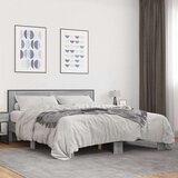  Posteljni okvir siva sonoma 150x200 cm inž. les in kovina, (21166018) | Shoptok.si