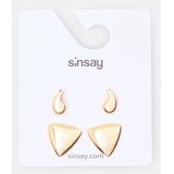 Sinsay Trokutaste naušnice i naušnice u obliku suze 2 pack | shoptok.hr