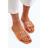 Boto Women's Flat Sandals with Orange Decoration Inaile | ePonuda.com