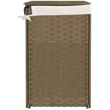  Košara za rublje s 2 odjeljka 53 x 35 x 57 cm od poliratana | shoptok.hr