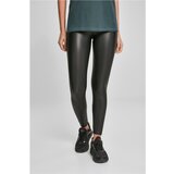 Urban Classics Women's High Waisted Faux Leather Leggings, Pack of 2 Black+Black Cene