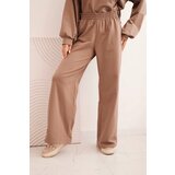 Polski Women's cotton set with wide-leg pants and long-sleeve sweatshirt fango | shoptok.hr